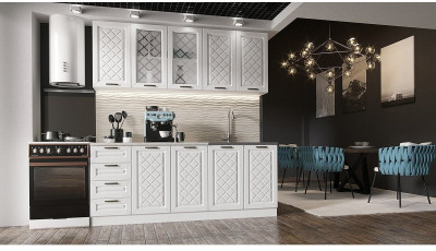 Кухня МДФ Агава 2000, Акация белая