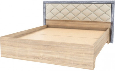 Мадлен Кровать 140+настил ДСП, сонома/дуб шале серебро