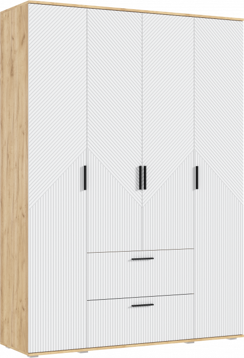 Сильвия Спальня, Браш Вайт/Дуб крафт