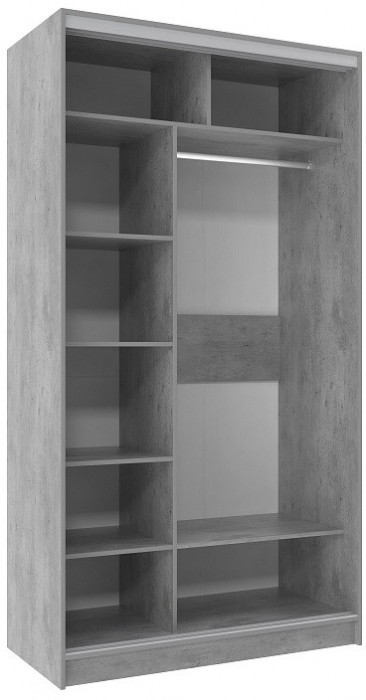 Шкаф-купе двухдверный с зеркалом 1200 Домашний Ателиер светлый