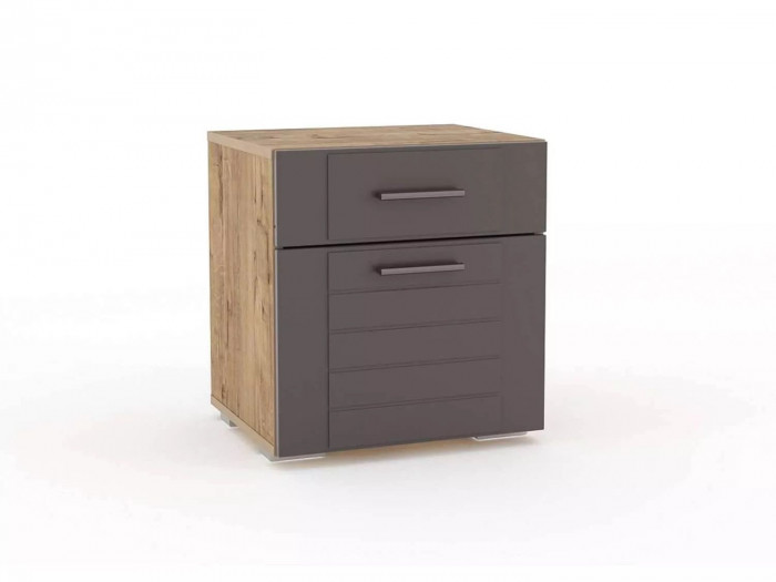 НМ 013.62 Тумба прикроватная Livorno /дуб бунратти / софт графит