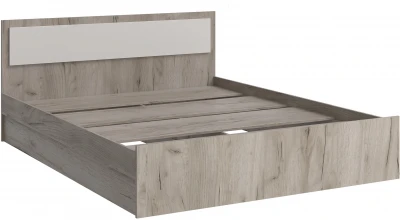 Кровать 1,6м с настилом ЛДСП Фиеста NEW, Дуб крафт серый/Кашемир