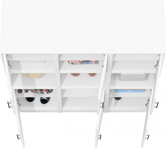 Три Пенала С-МД-СК9П к компьютерному столу С-МД-СК9, белый шагрень