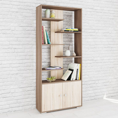 Стеллаж Ромео-4 (800*1800*250) ясень шимо/дуб сонома