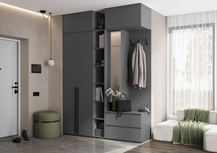 Норд Прихожая, композиция №2, Графит/Графит