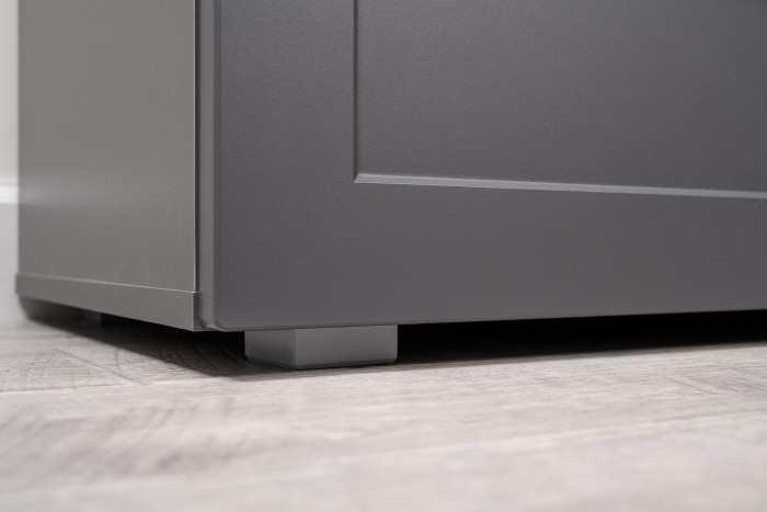 Остин 11.53 Кровать + ортопед + 13.224 Шкаф + 16.240 Комод, серый графит/дуб крафт золотой